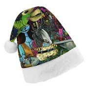 The Nightmare Before Christmas Christmas Hat for Adult And Kids Xmas Decor Ornaments Christmas New Year Festive Holiday Party Supplies Plush Santa Claus Hats